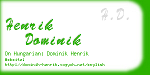 henrik dominik business card